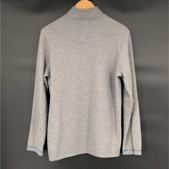 Tommy Bahama Mens Ribbed Knit Lounge Quarter-Zip Shirt M Gray Pullover Golf - Picture 2 of 10